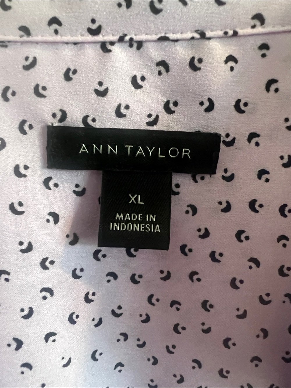 Ann Taylor Lavender Polka Dot Blouse - Picture 2 of 4